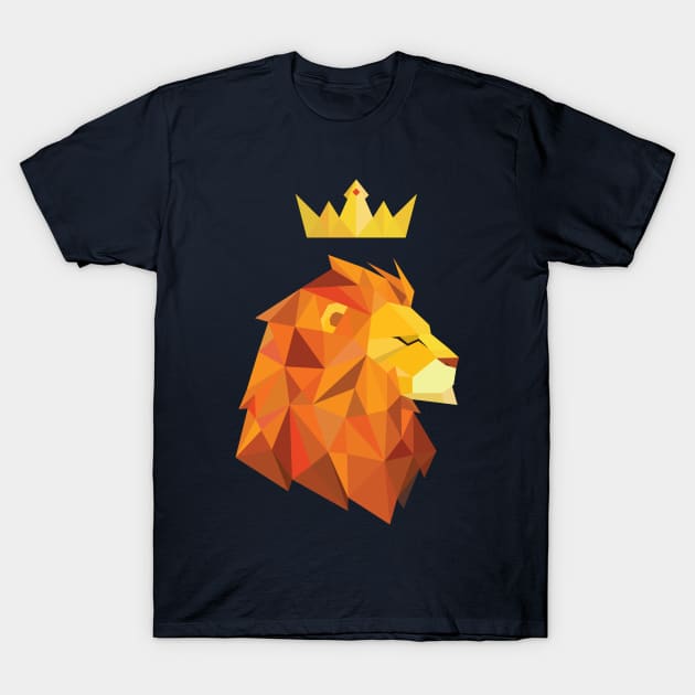 Geometric Lion T-Shirt by natexopher